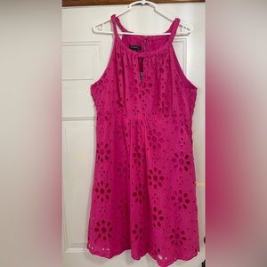 NEW bright pink eyelet sundress